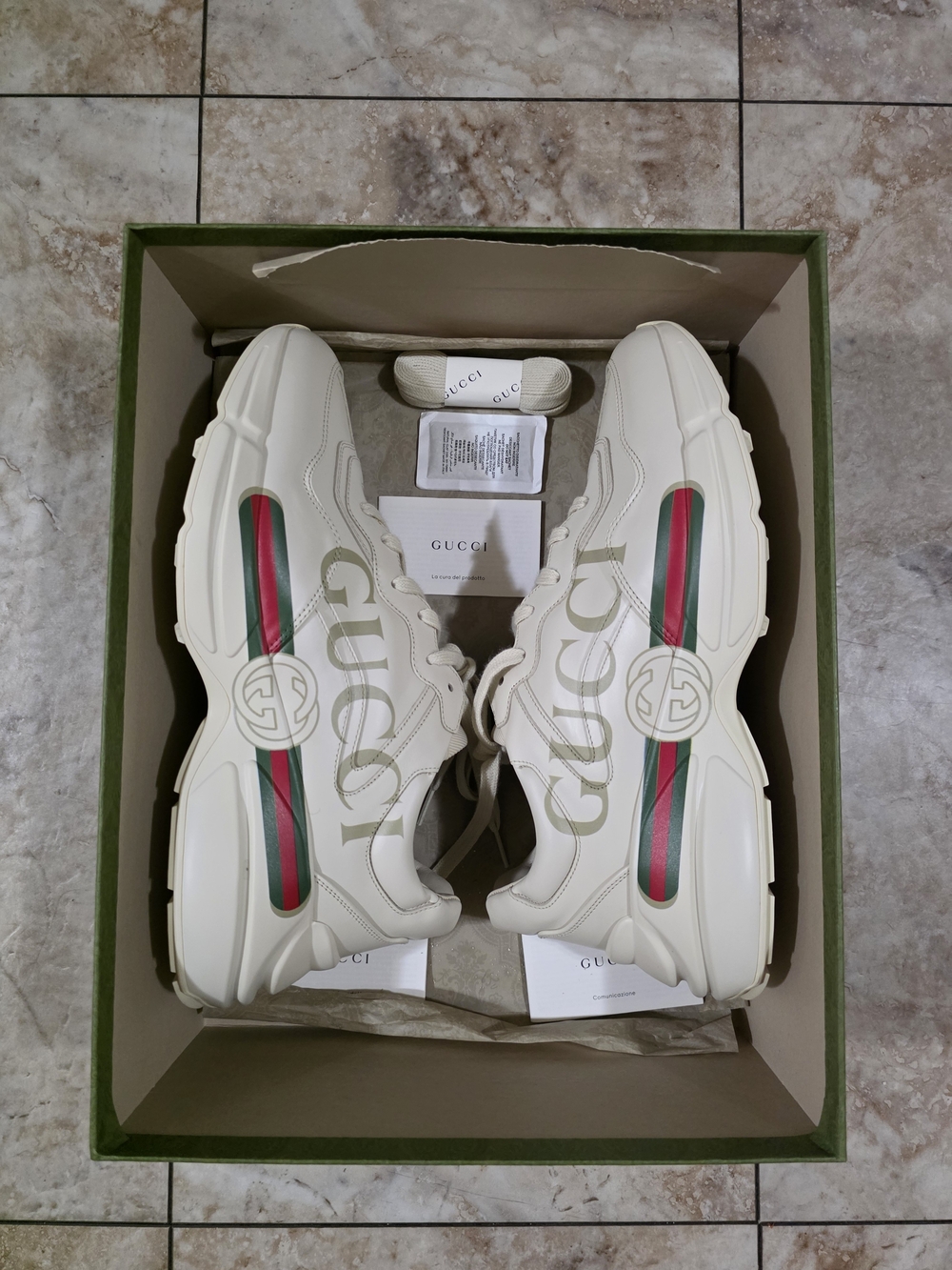 Brand New - Gucci Apollo Iviore Sneakers - Size 10.5 - Luxury & Style